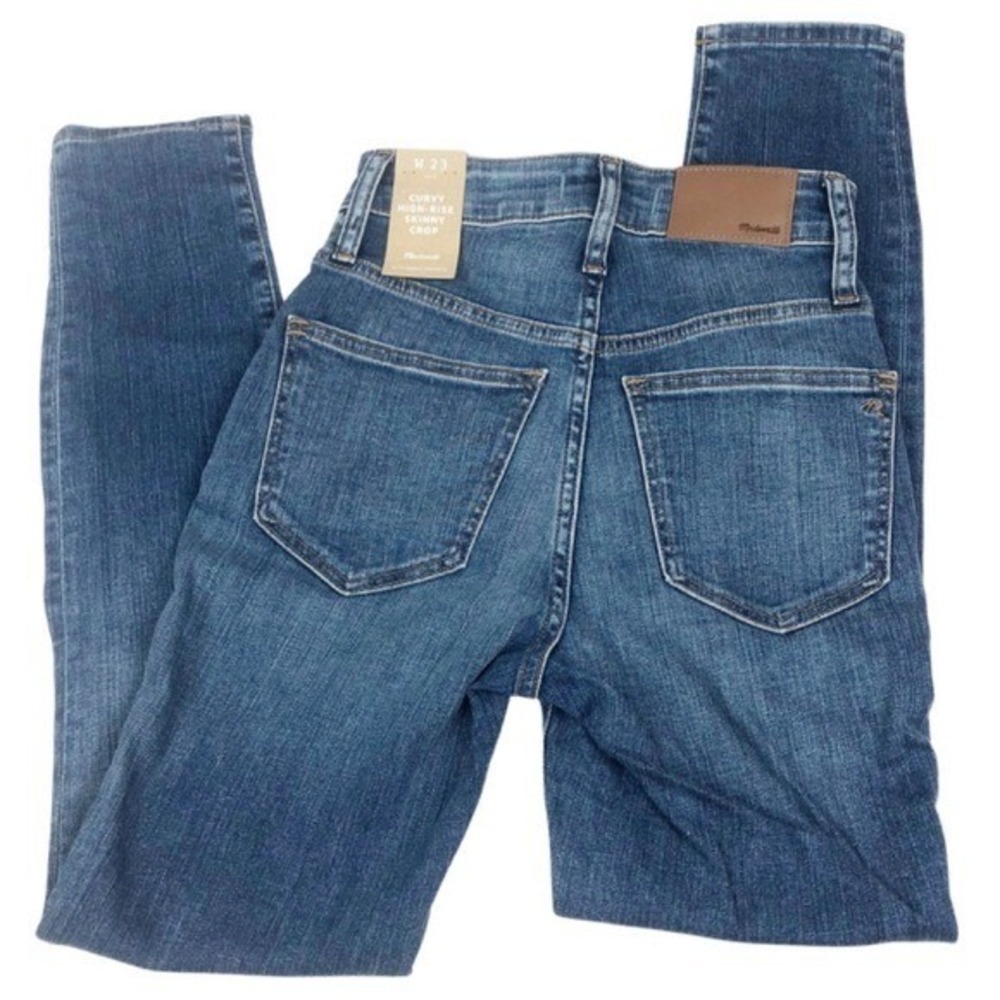 Madewell NWT Womens Curvy High-Rise Skinny Crop Jeans Medium Wash AJ183 Size 23‎ - Picture 3 of 8